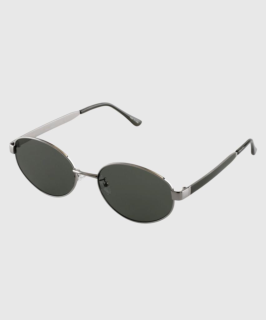 Tuditeo Dor Oval Metal Uv Protection Tinted Nylon Lens Sunglasses C2 Khaki