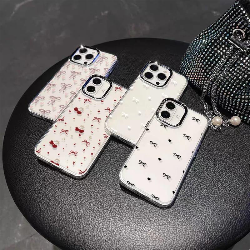 Love Heart Bowknot Case For Google Pixel 8 8Pro 8a 9 9a 9Pro 10PRO XL Cover Flower Y2K Cute  Silicone Plating Metal Lens