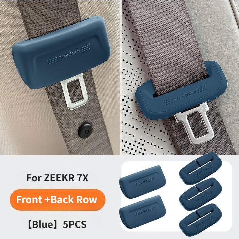 For ZEEKR 7X 007GT 007 001 009 Mix Car Seat Belt Anti Scratch Protector Case Cover Seatbelt Buckle Cover Soft Silicone Collision