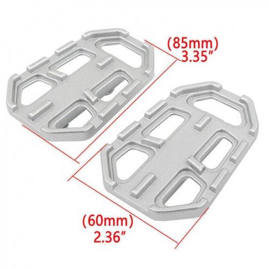 2X Motorcycle Wide Foot Peg Pedals Rest Footpegs Fits BMW R1200GS F850GS Chrome