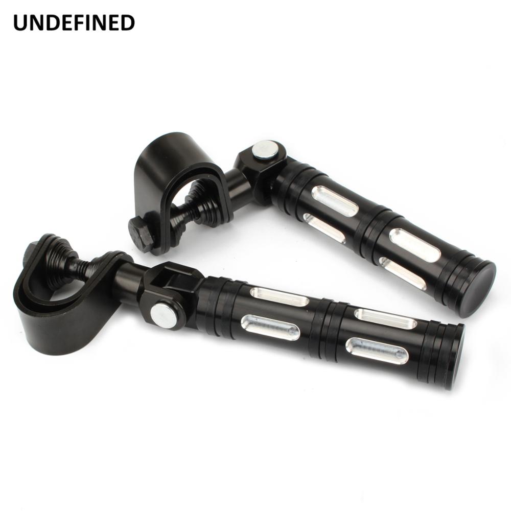 1.25" 32mm Motorcycle Foot Pegs Highway Engine Guard Crash Bars Footrest Mount Clamp For Harley Road King Electra Glide Softail