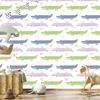Pastel Crocodiles and Plants Wallpaper for Living Room and Bedroom 50x1000
