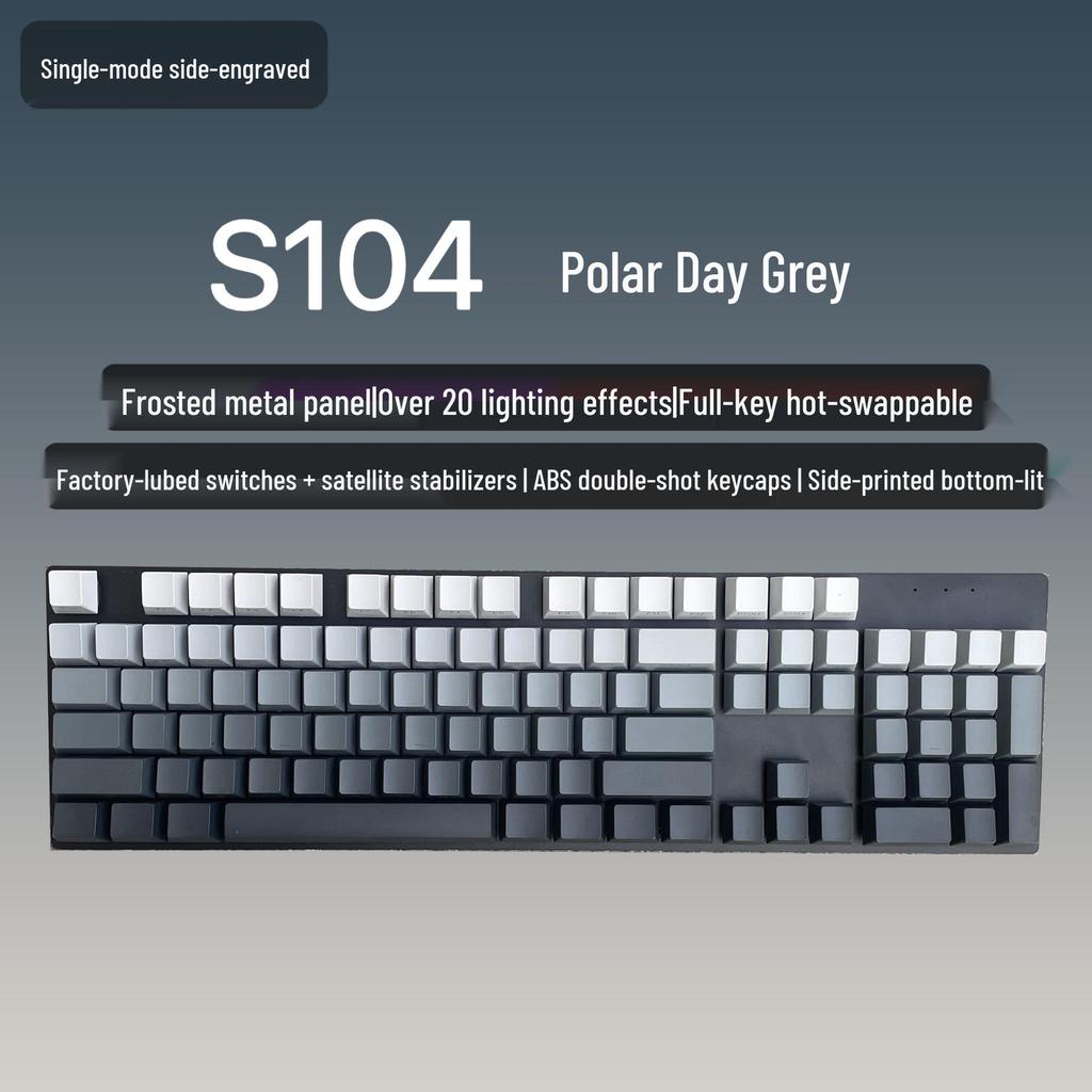S104 Hot-Swappable Wired Mechanical Keyboard - Blue/Brown Switch, Perfect for Men & Women Gamers