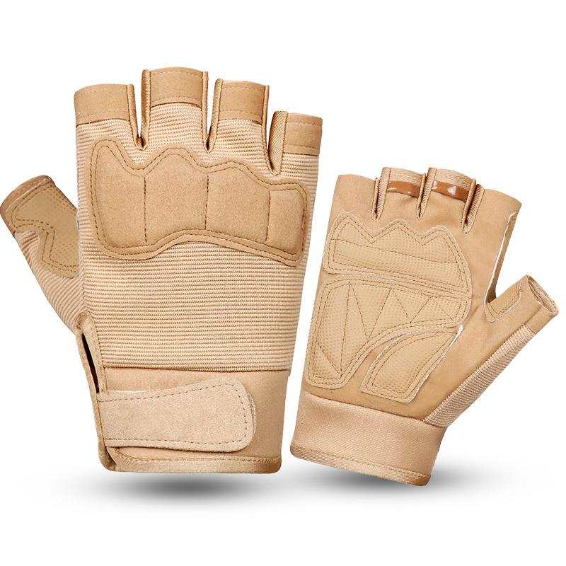 High Quality Camouflage Fingerless Lifting Accessories Weightlifting Training Fitness Gloves for Men
