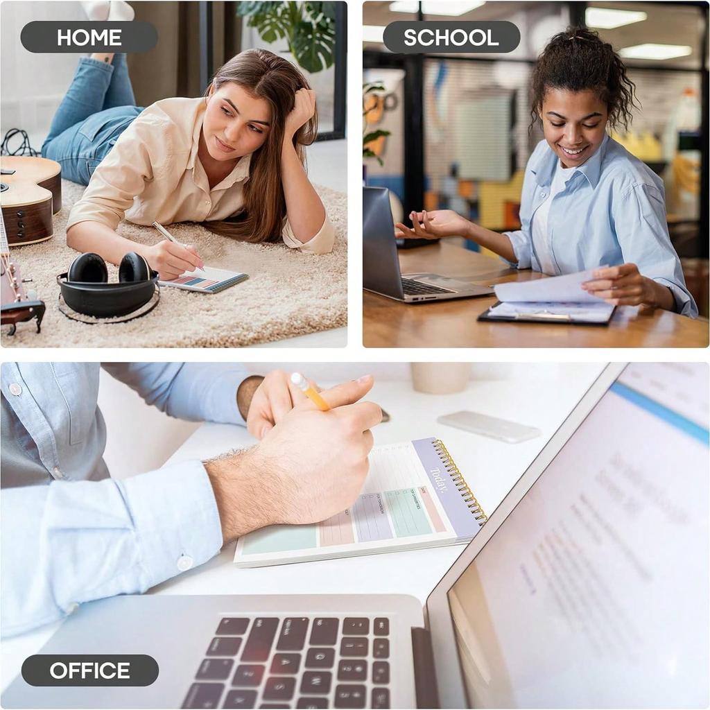 Blocco Lista Cose da Fare da 52 Pagine Non Datato - Pianificatore di Attività Premium a Strappo per Lavoro, Casa e Scuola, Organizzatore Giornaliero Orientato agli Obiettivi