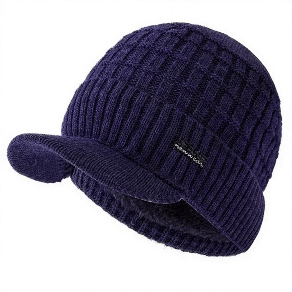 Unisex Vinterlue Plysjfleecefôret Varm Lue Stilig Myk Beanie Lue For Menn Kvinner Utendørs Strikkelue