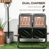 130L Double Chamber Composter - Black