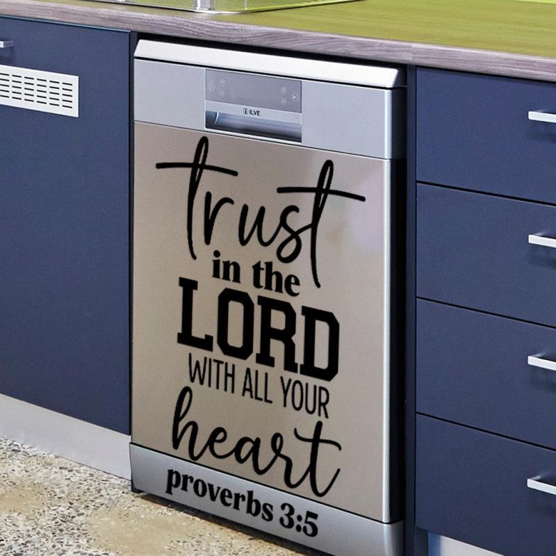Proverbs 3:5 Removable Wall Sticker - Modern Self-Adhesive Living Room Decor