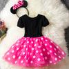 Minnie Mouse Princess Toddler Dress With Cotton Blend Fabric For Girls