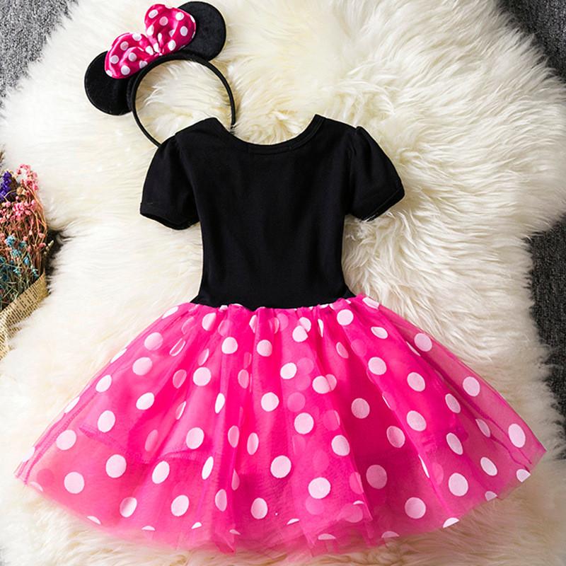 Minnie Mouse Princess Toddler Dress With Cotton Blend Fabric For Girls