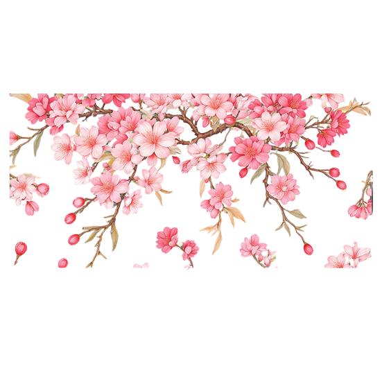Spring Summer Flower Butterfly Window Cling Colorful Floral Window Sticker Removable Double-Sided Static Decals for Home Office Classroom Decor