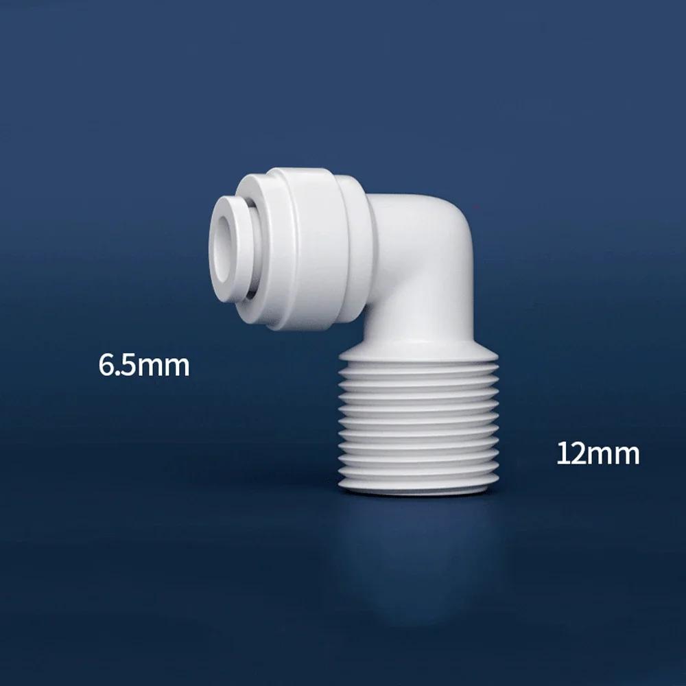 Fit 1/4" 3/8" OD Tube 90 Degree Elbow POM Quick Fitting Connector For Aquarium RO Water Filter Reverse Osmosis System