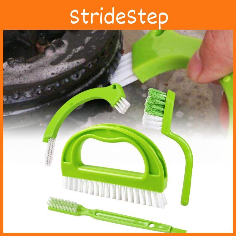 Sink Bathtub Tile Floor Crevice Brush Four Piece Set Plastic Cleaning Tools