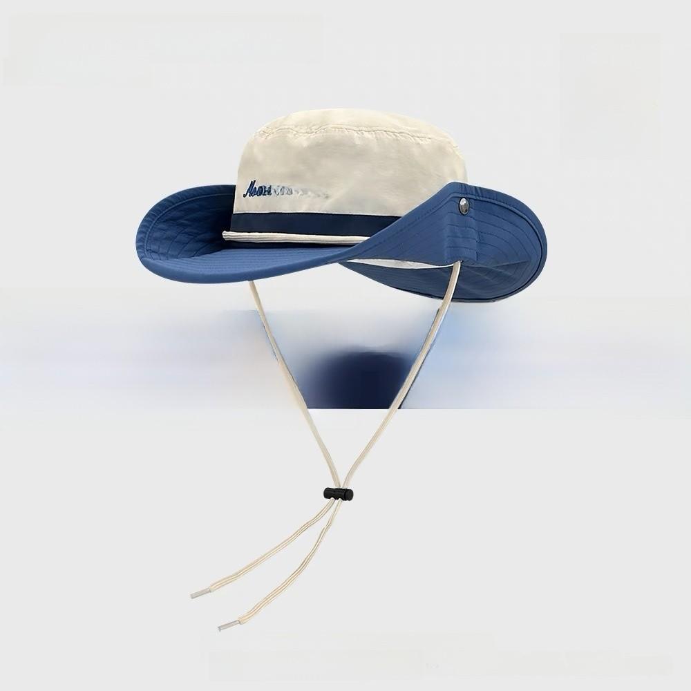 Style Vintage Patchwork Fisherman Hat With Sun Protection For Outdoor Activities