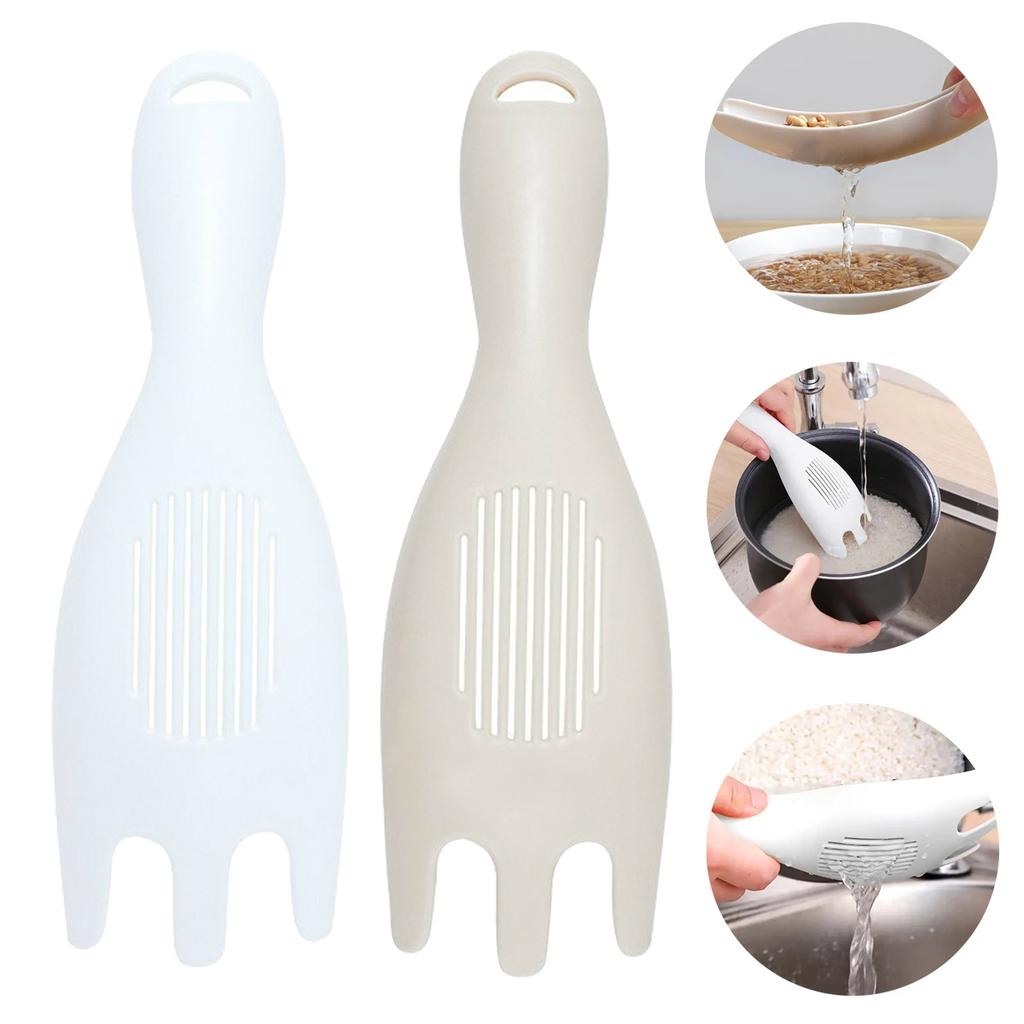 Prosévání rýže lopatka kuchyňský cedník s rukojeťmi rýžová miska sítko bílá rýže mycí nástroje dřez odpad domácí nářadí