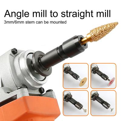 Grinder Adapter High Strength Durable Construction Universal Fit 3mm/6mm Angle Grinder To Straight Grinder Adapter Accessories