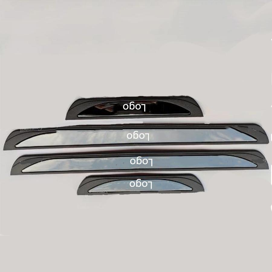 4pcs For Nissan Rogue Car Accessories Door Sill Scuff Plate Cover Protector Trim