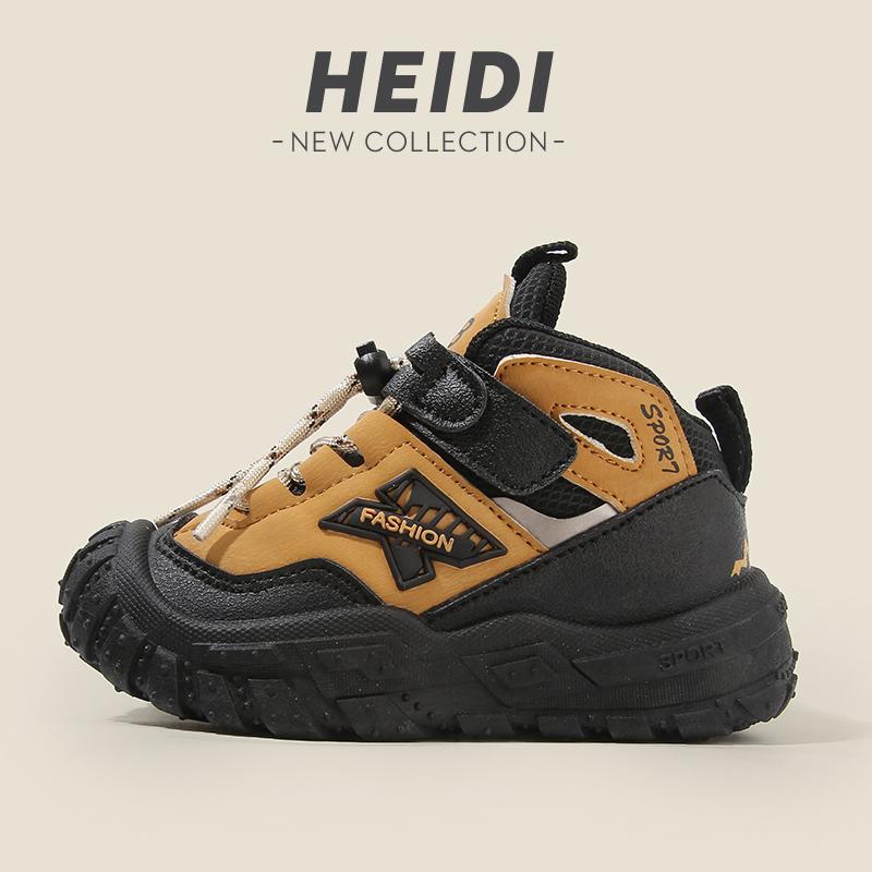 PU Leather Sport Shoes For Children Trend Fashion Boy's Sneakers Ergonomics Soft-soled Kid's Sneakers Autumn Running Shoes