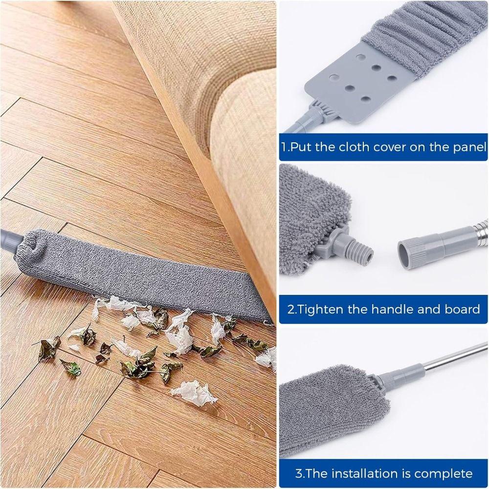 Microfiber Head Long Handle Cleaning Mop Retractable Window Duster Scrubber  Bedroom Floor