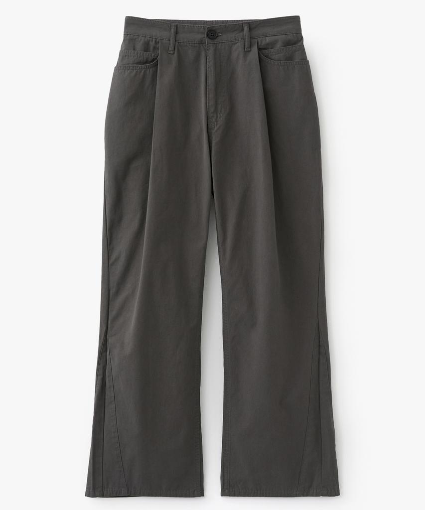 COFWI Flow Single-Pleat High-Density Cotton Pants Dark Gray