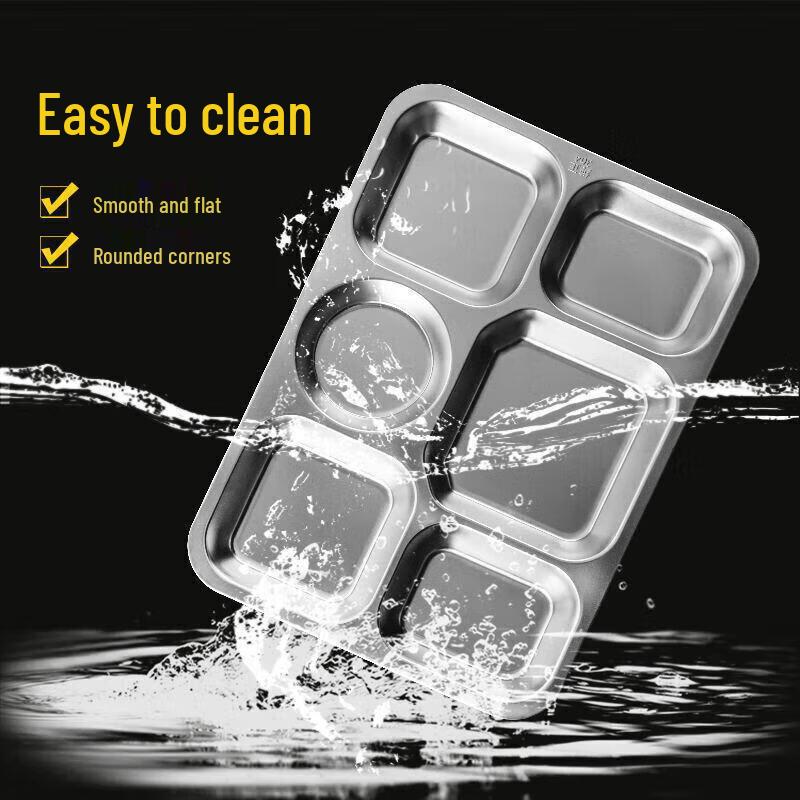 304 Stainless Steel Divided Meal Tray