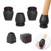 Black Chair Leg Floor Protectors Foot Cover Diagonal with Thick Wrap Felt Pads Silicone Furniture Table Feet  Protect Floors