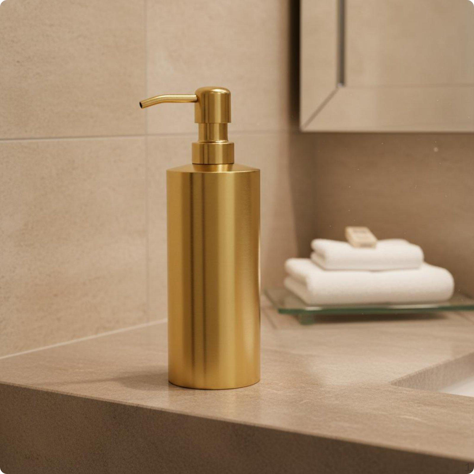 Stainless Steel Soap Dispenser RustResistant Liquid Pump Bottle Easy to Clean