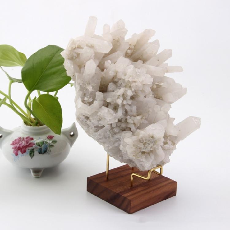 Walnut Crystal Display Stand Mineral Home Bedroom Dormitory Desktop Decoration