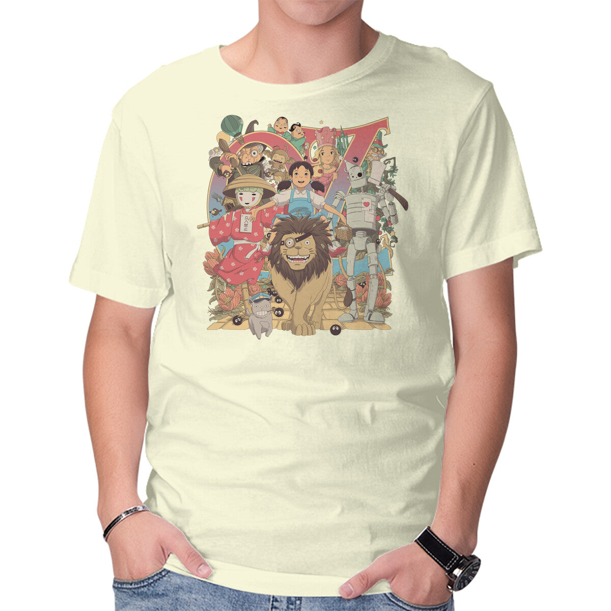 Unisex Crew Neck T-Shirt The Road to Oz Graphic Short Sleeve Casual Tee XXL