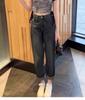 Women's Plus Velvet High Waist Carrot Jeans - Autumn/Winter 2024, Loose Fit, Pear-Shaped, Slimming, Plus Size.