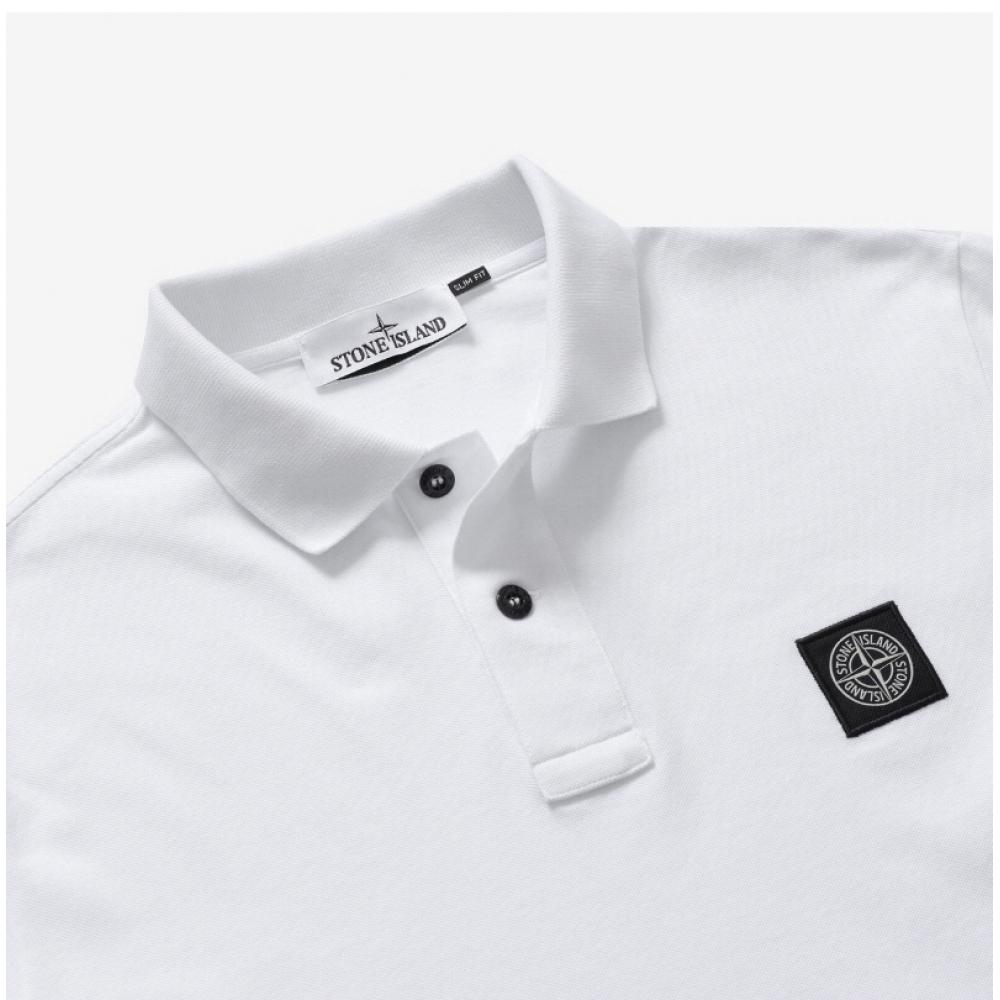 Stone ISland 2Sc17 A0001  80152Sc17  Mini Waffen Logo Patch Polo Men S Short Sleeve Tee