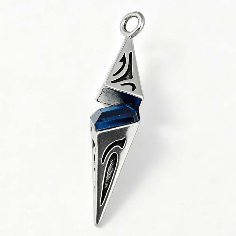 """Verlorener Kristall"" Rhombus Blaue Edelstein Speerspitze Halskette - Y2K Spicy Girl Stil Accessoire"