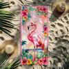 Aquarell Künstlerischer Flamingo Druck Strandtuch Schnelltrocknend Saugfähiges Handtuch für den Sommer Strandurlaub