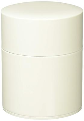 Nichi Nichi Dogu Tea Painted Made In Eggshell White Canister, Can, Flat, 200g, Steel, Japan,