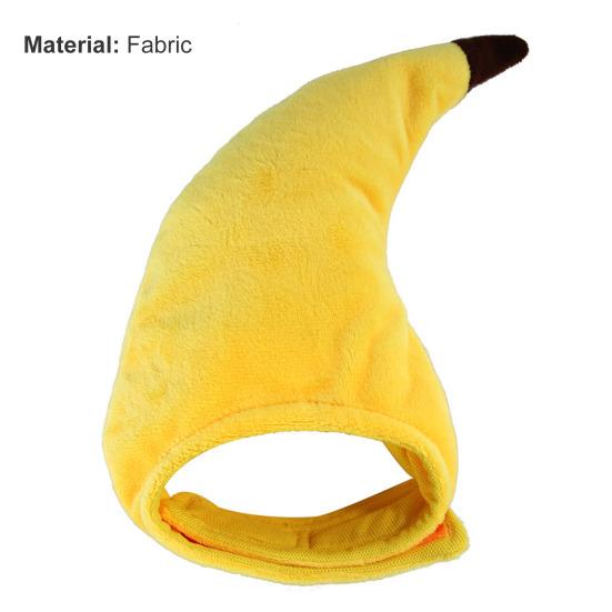 Pet Cap Fastener Tape Dress-up Soft Pet Cats Dogs Banana Beanie Cap for Festival