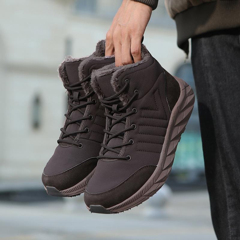 2025 Winter Snow Boots Wear-resistant Non-slip Thickened Warm Velvet Cotton Shoes Outdoor Sports Thick-soled Cold-proof Shoes