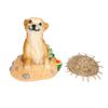 Straw Hat Meerkat Ornaments Meerkat Garden Statue Flower Pot Decoration Resin Crafts for Lawn