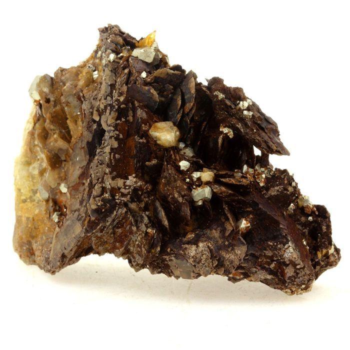 Pierres et Minéraux. Pyrite + Siderite. 378.00 ct. Mésage Mine, Saint-Pierre-de-Mésage, France.