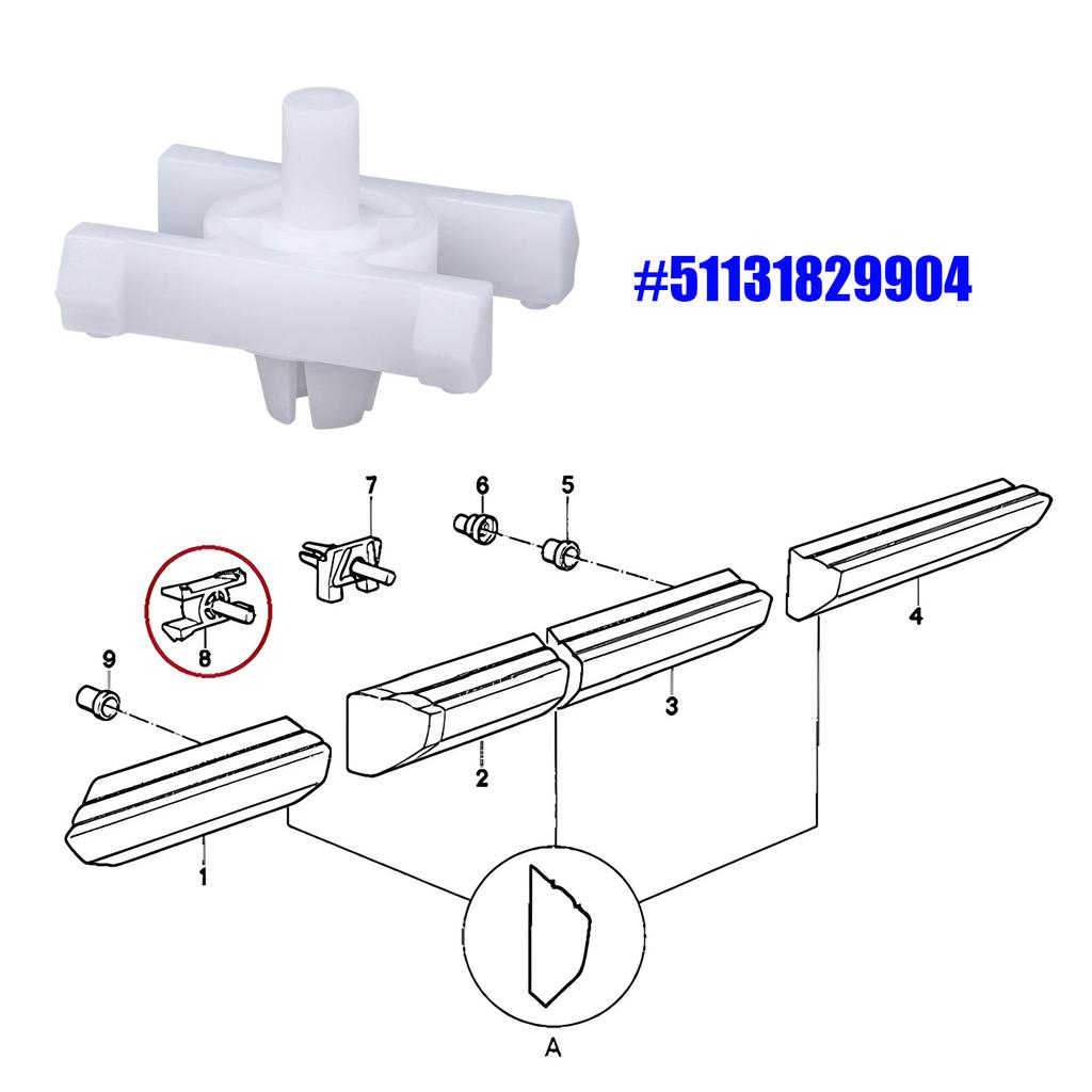 51131829904 Side Body Moulding Strip Trim Clips FOR BMW 3 5 Series E21 E30 E36 E46 E90 E91 E92 E93 E12 E28 E34 E39 E60 E61