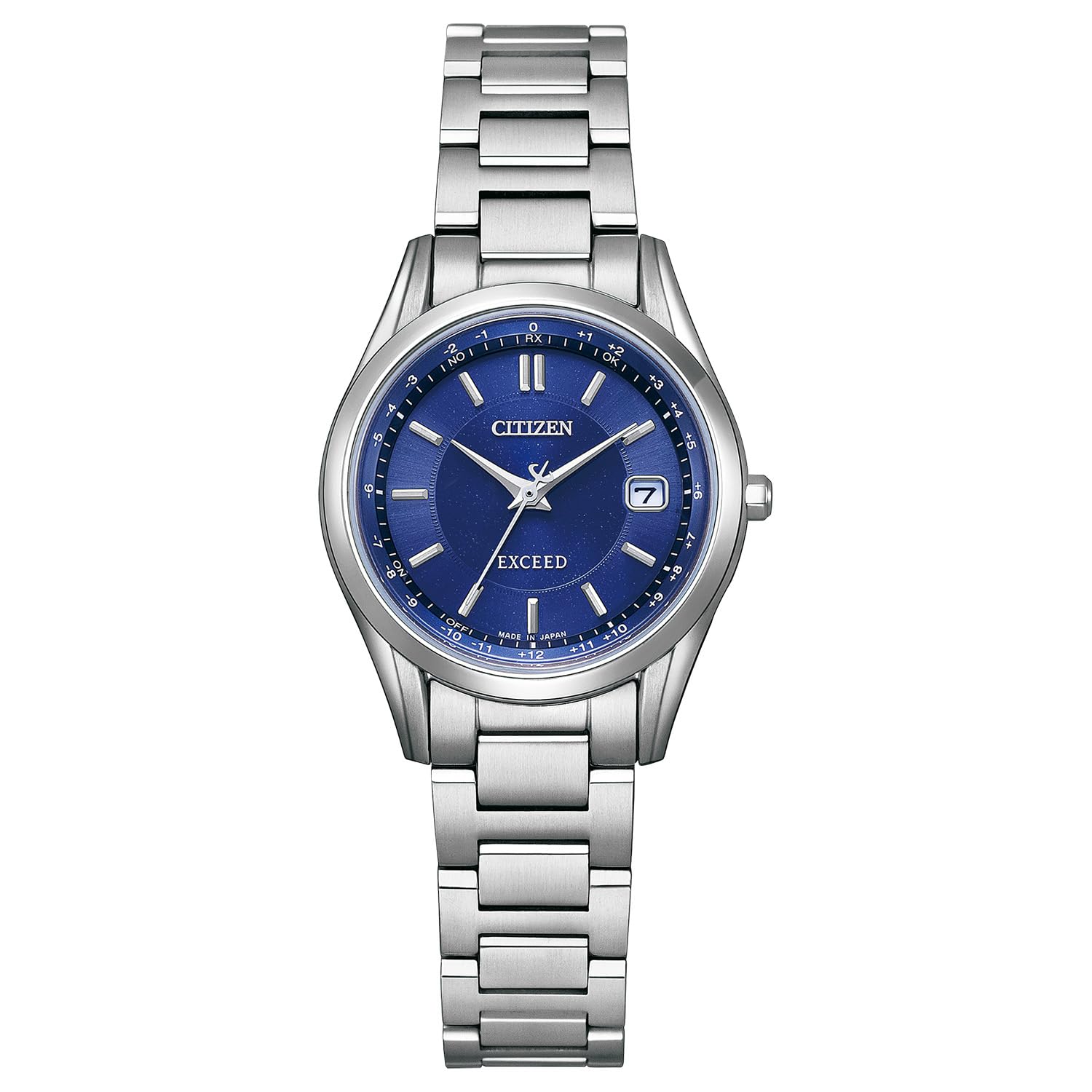 

Exceed Pair Watch Radio Solar Date Waterproof Simple Blue Silver [Citizen] ES9370-62L для жінок срібний