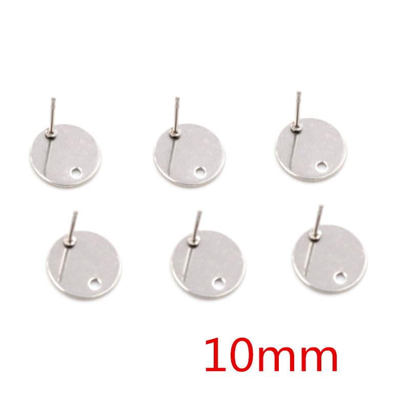 20er-Pack Edelstahl-Steckohrringe mit Haken & Basen in verschiedenen Größen (Ohrstöpsel nicht enthalten)