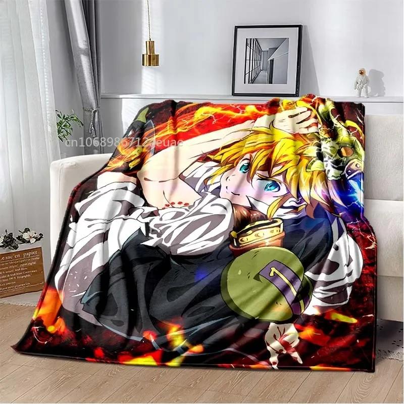 Thicken Blanket Anime The Seven Deadly Sins Printed Flannel Blankets for Beds Sofas Warm Bed Sheet Soft Blanket