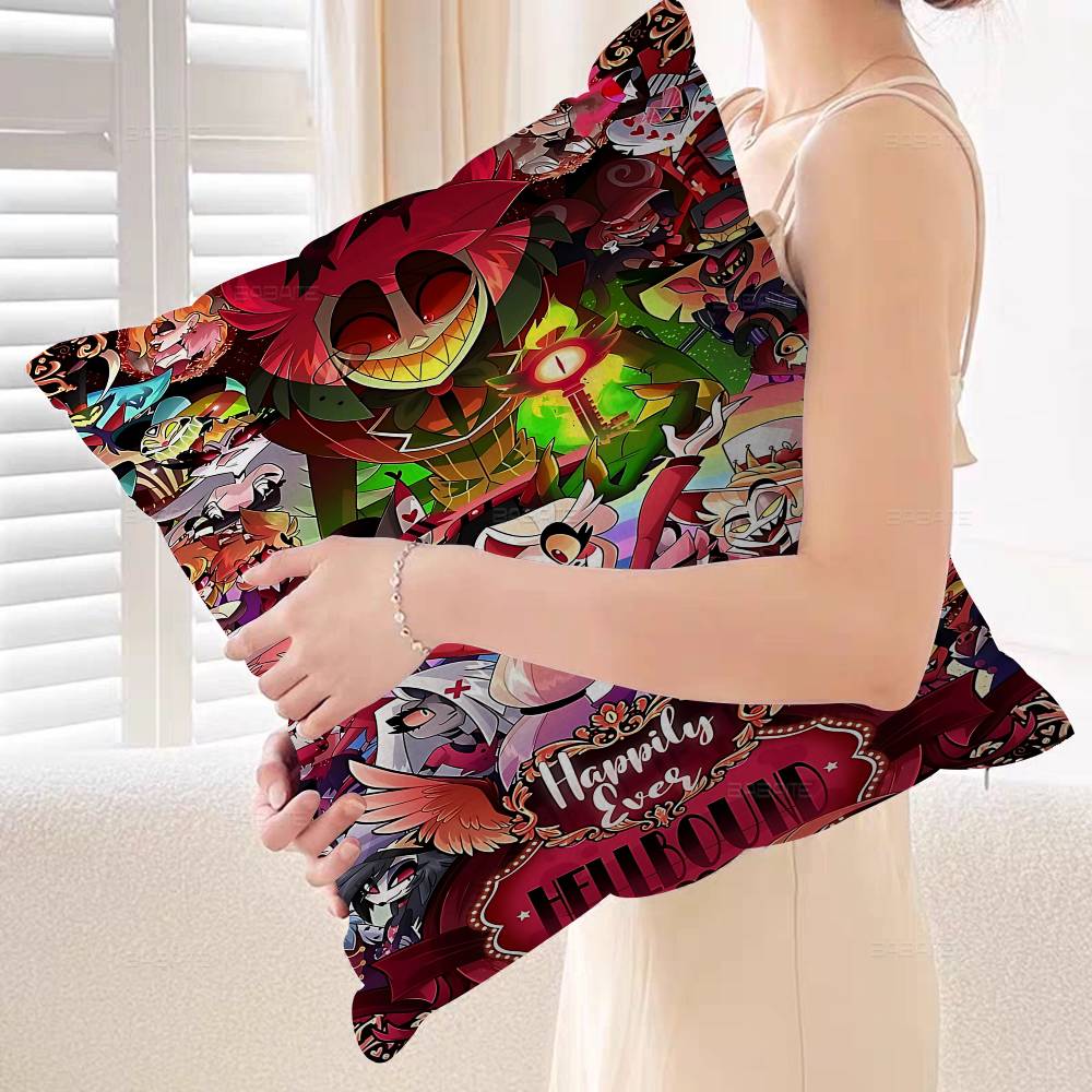 Cartoon H-Hazbin H-Hotels Pillow Gifts Home Office Furnishings Bedroom Sofa Car Cushion Cover Case 45x45cm