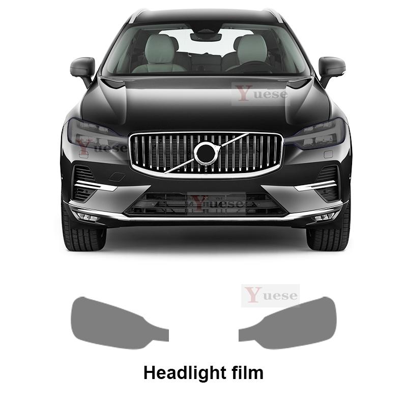For Volvo XC60 R Design cription -2024 Car Protection Film Headlight Mirror Film TPU Clear Anti Scratch Sticker