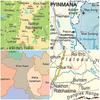 Thailand Map Wall Art Poster Vintage Canvas Print for Classroom Geography Study Tourism Agency Decor Educational Travel Maps Picture Framework