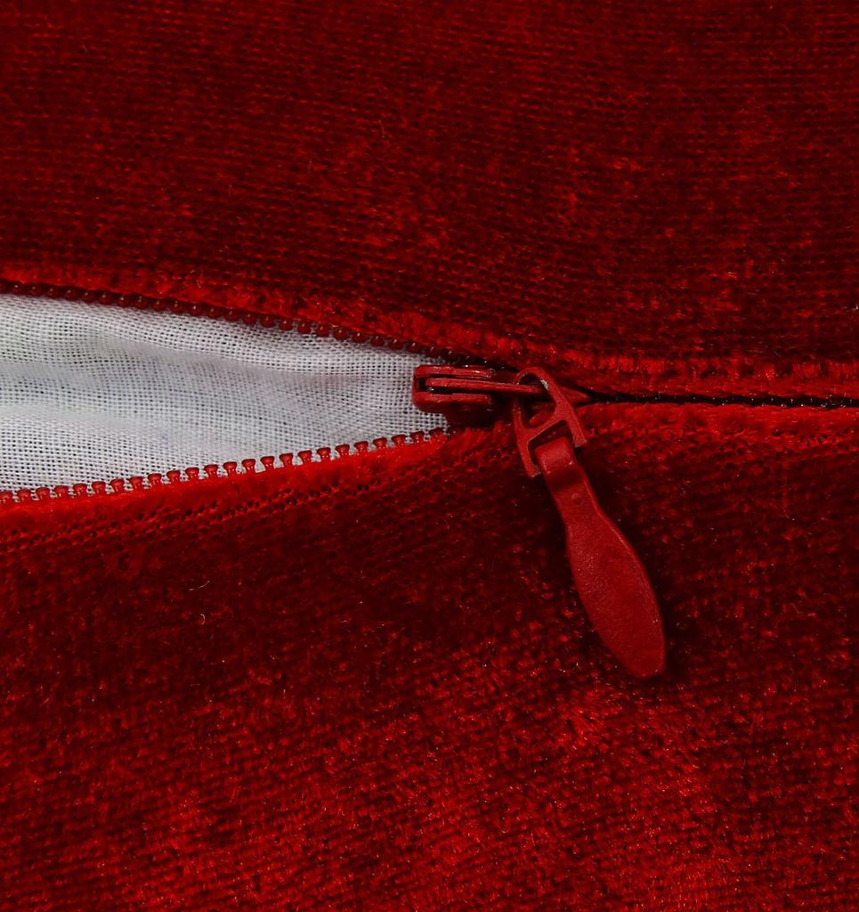 Home D    Cor Throw Pillow Solid Red Decorative Velvet Cushion Cover - Choose