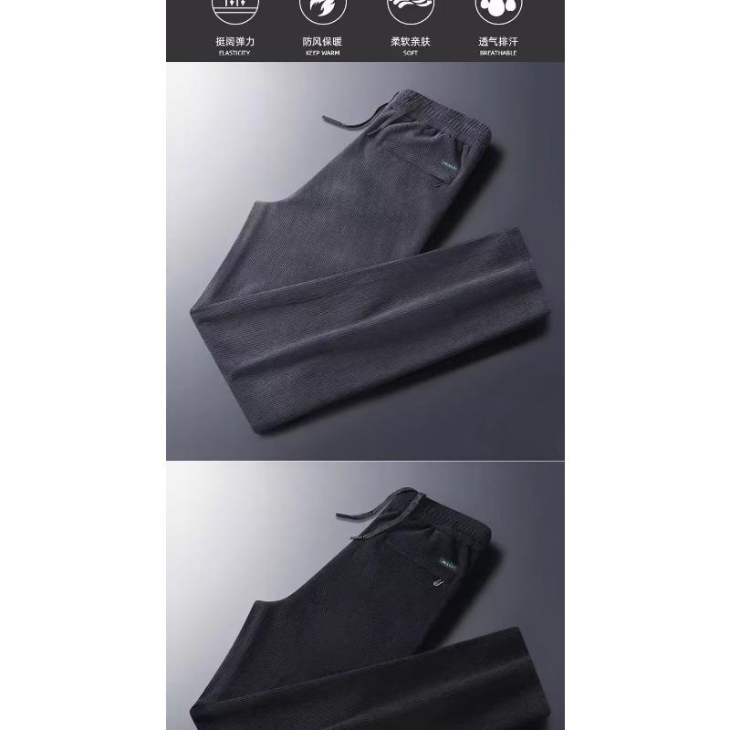 Casual Pants Men's New Straight Trousers Loose Large Size Autumn and Winter Velvet Sweatpants