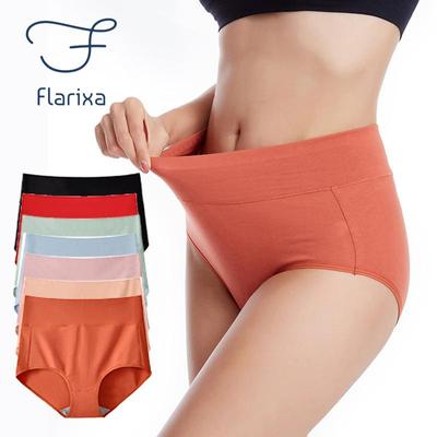Hohe Taille, Bauchkontrolle, Höschen für Damen, nahtlos, weiche Dessous, Mädchen-Slips, einfarbige Unterhose, Übergröße M-XXXXL