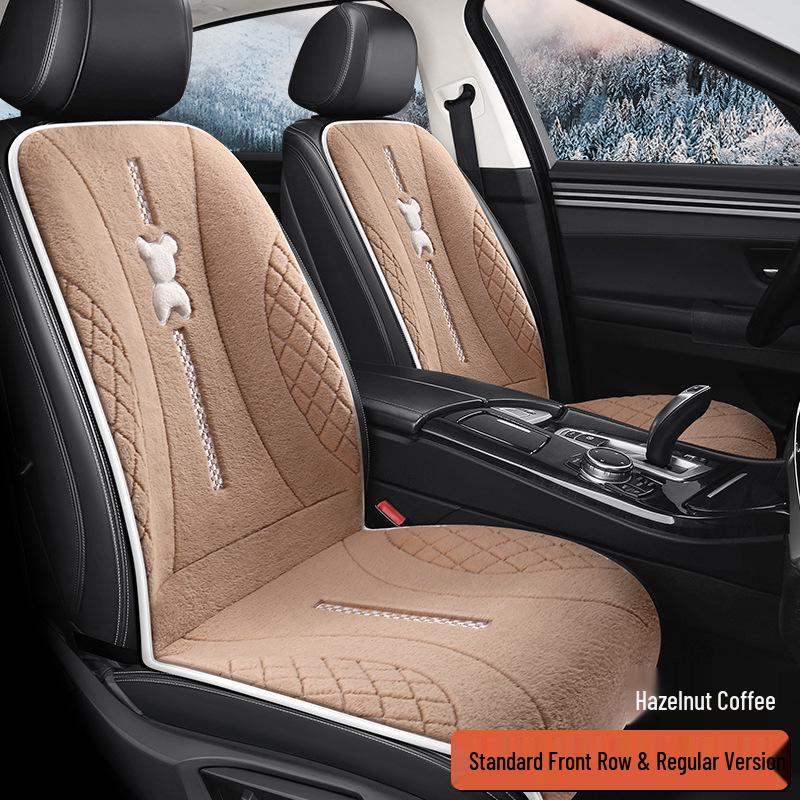 SF Rabbit Plush Heating Pad Car Seat Cushion - Bear Cartoon Winter Warmth Interior Supplies