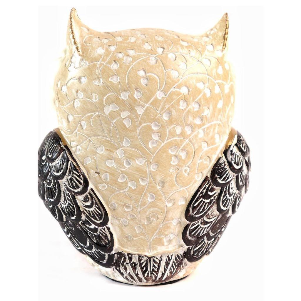Owl Statue for Good Luck II Aesthetic Resin Owl Art Figure Showpiece II 3.5 Inch II Feng Shui & Vastu II Evil Eye II Owl Showpiece for Home Decor